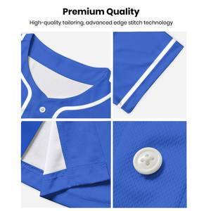 Custom <b>Cheap</b> Baseball Jerseys Uniforms Men's High Quality Breathable 100% Polyester V-neck <b>Shirts</b> Sale - Product Image 5