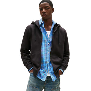 เสื้อมีฮู้ดผ้าฟลีซแบบเรียบง่ายเสื้อมีฮู้ดผ้าฟลีซผสมผ้าฝ้ายน้ำหนักเบาโลโก้ออกแบบได้ตามต้องการ - Product Image 1