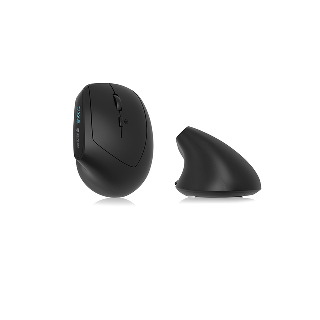 OEM Wireless Rechargeable Dual Mode BT 2.4G Mouse LED Display Screen Silent 2400DPI Ergonomic Vertical Mouse for Computer Laptop