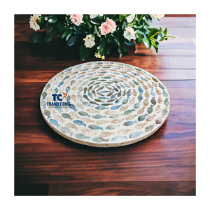 Manteles individuales tejidos hechos a mano para uso diario Madre de perla clásica única para mesa elegante decoración del hogar y uso de bodas - Product Image 2