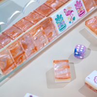 Tuiles de Mahjong en résine polie à chaud, prix de gros, style américain, tout nouveau modèle de luxe pour tournoi de club social