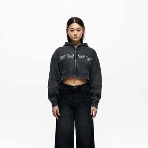 เสื้อฮู้ดมีซิปสำหรับผู้หญิงทันสมัยเสื้อครอปซิปมีฮู้ดแบบรูดซิปเหมาะสำหรับเสื้อผ้าแนวสตรีท - Product Image 2