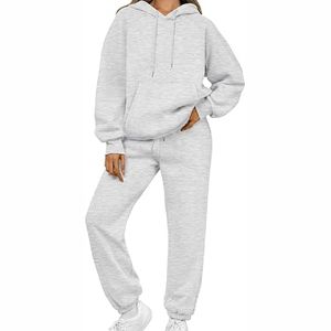 2025 nouveau haut à capuche survêtement ensemble motif solide haute vente femmes imprimé hiver survêtements sur mesure-quantité minimale de commande 2 pièces - Product Image 4