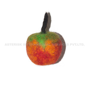 Juguete de frutas de lana hecho a mano, adornos navideños personalizables, pera melocotón en edad preescolar para niños pequeños, juego de frutas de fieltro falso, regalo - Product Image 2