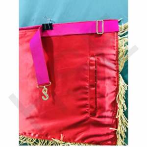 Tablier de Grand Prêtre de l'Arche Royale maçonnique fait main en velours rouge et cuir d'agneau - Product Image 6