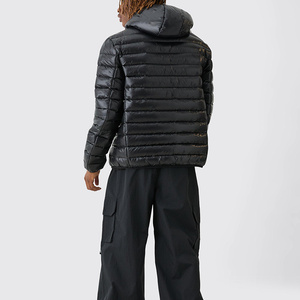 Shine Puffer <b>Jacket</b> Custom Design Sporty Knit Detailing is Featured On The Hood And Cuffs Two Large Pockets <b>Jacket</b> - Product Image 2
