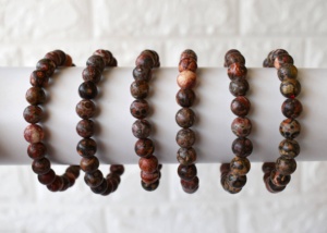 High Quality Leopardskin Jasper 8mm Round <b>Beaded</b> <b>Bracelet</b> Lovers Pattern Classic Style for Meditation Tibetan Buddhism Occasions - Product Image 5