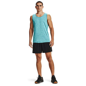 Camiseta de entrenamiento sin mangas para hombre Aqua Blue Heather Chaleco de gimnasio atlético de secado rápido Ajuste ligero - Product Image 1