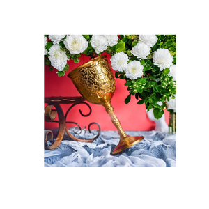 Handmade Solid Brass <b>Goblet</b> | Vintage Royal Decorative Chalice | Elegant Medieval Style Table Decor Cup for Home & Gifting Use - Product Image 1