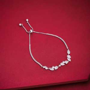 Zircon <b>Bracelet</b> 191931 Marquise Cut Diamond Shape Zinc Alloy Material for Parties - Product Image 5