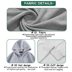 Conjunto de Sudadera con capucha unisex con opciones de personalización de diseño impreso, ropa deportiva cómoda para ropa de moda informal diaria - Product Image 4