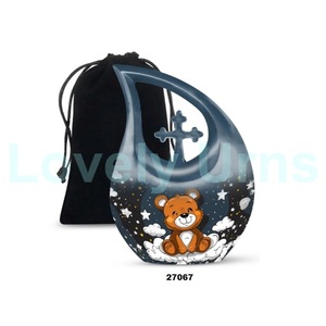 โกศใส่เถ้ากระดูกสำหรับผู้ใหญ่ลายหมีเท็ดดี้ที่สวยงามพร้อมถุงกำมะหยี่ - Product Image 6