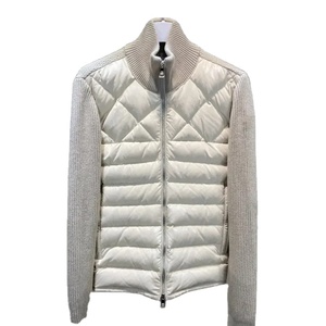Chaqueta de plumón informal para hombre de Otoño/Invierno, plumón de ganso blanco tejido de lana, abrigo de moda de cuello alto de color sólido - Product Image 1