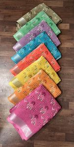 ส่าหรีพิมพ์ลายกว้าง6เมตรผ้าส่าหรีดีไซน์พิเศษ - Product Image 3