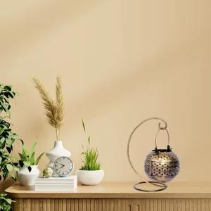 Handmade Brass Finish Vintage Lantern with Stand Decorative <b>T</b> <b>Light</b> <b>Candle</b> Holder for Festival Diwali Christmas andHome Decor - Product Image 3
