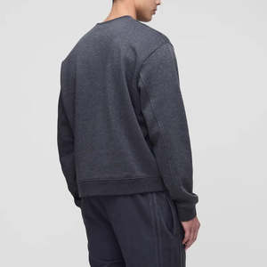 Sweat-shirts pour hommes à col rond et épaules tombantes, couleur unie, vente en gros, personnalisables, tissu 100% coton, grammage lourd, sweat-shirt surdimensionné - Product Image 2