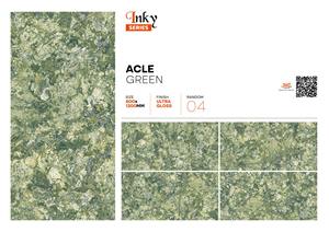 Azulejos vitrificados de porcelana brillante de 600x1200mm Acle Green Acabado ultra brillante 60x120 cm Azulejos para dormitorio y sala de estar de lujo - Product Image 2