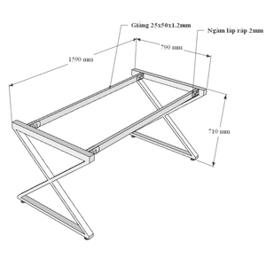 <b>Adjustable</b> 160x80cm Minimalist Office Conference <b>Table</b> with Melamine Coating & Xconcept HBXC044 <b>Legs</b> - Product Image 6