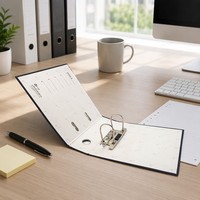 Carpeta de Hojas Sueltas A4 con Clip de Papel Perforado de Tres Pulgadas y Dos Orificios en Forma de D, Directo de Fábrica en China