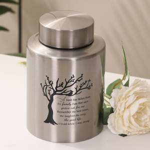 Urnes moyennes en acier inoxydable pour cendres humaines Urnes moyennes pour cendres Urnes de crémation pour adultes, hommes, femmes Taille personnalisée - Product Image 5