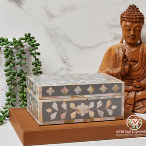 Une boîte à couvercle en bois et en os dotée d'un motif incrusté complexe, parfaite pour les cadeaux, la décoration intérieure et l'utilisation personnelle en gros - Product Image 6