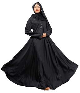 Abaya Informal Negra Personalizada al por Mayor para Mujer, Talla Grande 2025, Estilo Árabe Islámico, Manga Larga, Anti-UV, Transpirable, Secado Rápido, Alta Calidad Musulmana - Product Image 1