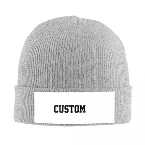 Gorro de punto de invierno de alta calidad para mujer, gorros sólidos para otoño, logotipo de diseñador para hombre - Product Image 1