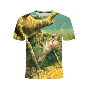 Camiseta de pesca al aire libre, manga corta, protección UV, sublimación, diseño completamente impreso, mejor precio razonable, venta - Product Image 4