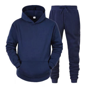 Survêtements de jogging en coton épais personnalisés unisexe Ensemble de jogging et sweat à capuche imprimé avec logo pour hommes - Product Image 1