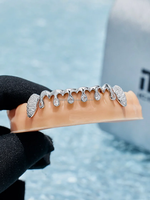 Grillz Iced Out Moissanite Diamant Plaqué Or en Argent Sterling pour Mariage et Sourire Éclatant à Prix Indiens