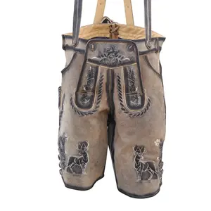 New Custom Bavarian Lederhosen German Wear Suede Leather Made <b>Shorts</b> and <b>Long</b> Traditional Pants Best Selling 2023 - Product Image 6