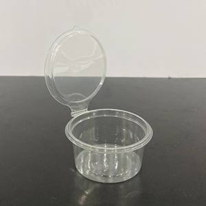 El más nuevo estilo 2025 grado alimenticio al por mayor Mini desechable 2oz PET plástico transparente porción contenedor salsa taza contenedor con tapas - Product Image 5