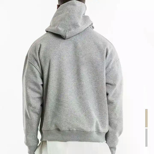 เสื้อฮู้ดผู้ชายคุณภาพสูง ผ้าเฟรนช์เทอร์รี่ ทรงปกติ แบบสวมหัว มีซิป ขายดี ไซส์ใหญ่ สีพื้น ลายซับลิเมชั่น สำหรับฤดูหนาว แห้งเร็ว - Product Image 2