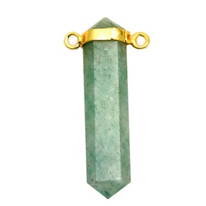 Amazonite หินจี้แตรฟันเข็มฟันกระสุนหัวรูปร่างจี้ชุบทองและเสน่ห์อัญมณีทําร้ายลูกปัด - Product Image 5