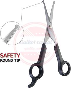 Ciseaux professionnels de toilettage pour animaux de compagnie avec outil de toilettage professionnel pour chiens en acier inoxydable à pointe ronde - Product Image 3