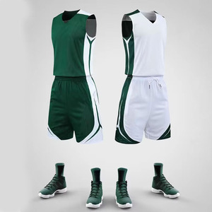 Ensemble d'uniformes de basket-ball réversibles personnalisables Uniforme de vêtements de sport d'été respirant avec motif personnalisé - Product Image 6