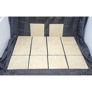 LP4 México Beige Mate Travertino 6x6 Azulejo de cerámica para pared Baño Cocina Juego de 14 piezas - Product Image 1