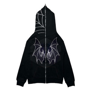 En línea superventas hombres diamantes de imitación sudaderas con capucha nuevo estilo hombres diamantes de imitación sudaderas con capucha bajo Moq hombres diamantes de imitación sudaderas con capucha - Product Image 1
