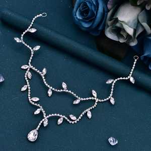 Bridella BHP495-S <b>Silver</b> Crystal Rhinestone <b>Headband</b>-Elegant Bridal Floral Design Comfortable Fit for Weddings & Formal Events - Product Image 3