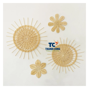 Ensemble de haute qualité rotin tenture murale panier en Fiber naturelle Art mural pour salon pépinière chambre décor écologique - Product Image 1