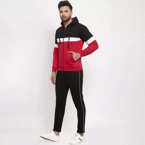 Survêtement en coton avec fermeture éclair pour hommes, veste de survêtement avec logo personnalisé et vêtements de sport d'hiver, caractéristiques grande taille, survêtement avec fermeture éclair - Product Image 4