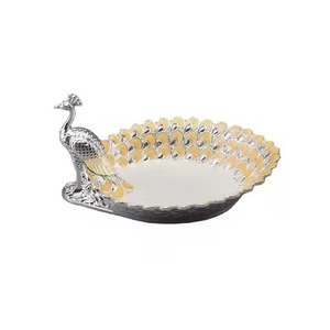 Trendy Style Luxurious Adorable <b>Chocolate</b> Tray With Peacock Designable Stylish Serving Tray - Product Image 4