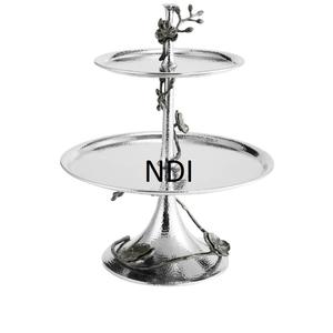 Modern Stylish Metal Shiny Polished Cake Stand <b>Top</b> Trending <b>Cupcake</b> Stand Weddings Parties Designer Cake Platter Stand - Product Image 6