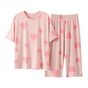 100% Cotton Corduroy Breathable Pajamas Set Short-sleeved <b>Trousers</b> 2 Pcs Simple Casual Home Wear Suits Sleepwear Nightwear - Product Image 5