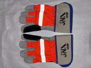 Guantes de trabajo de cuero de aparejo reforzado de alta resistencia de doble palma Guanteletes DE SEGURIDAD Guantes de aparejo canadienses de cuero - Product Image 2