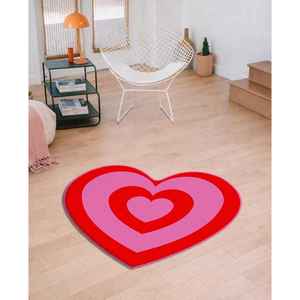 Tapis à motif écossais rose, cadeau pour petite amie, tapis pour la Saint-Valentin, Heart 2 - Product Image 3