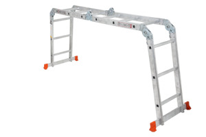 Elbe Industry Heavy-Duty 4x5 Aluminum <b>Foldable</b> Extension <b>Ladder</b> Multi-Purpose for Home & Warehouse Use - Product Image 5