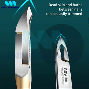 Qualité supérieure incurvée large mâchoire ouverture Durable OEM ODM Service pointe antidérapante pinces à cuticules finition or beauté soins des mains utilisation - Product Image 4