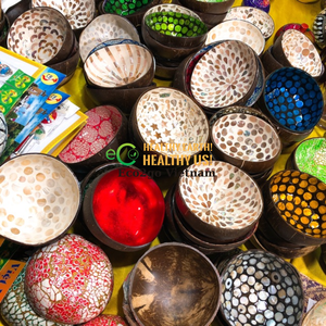 100% bol décoratif en céramique réutilisable et en gros de bol de noix de coco avec le prix d'ensemble de cuillère d'Eco2go Vietnam - Product Image 4