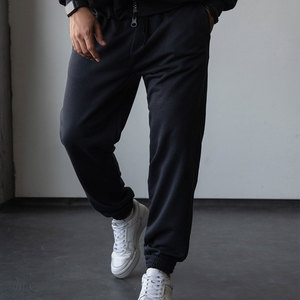 Conjunto Deportivo de Invierno para Hombre, Talla Grande, Color Sólido, Marca Privada OEM, Sudadera con Capucha y Pantalones Personalizados con Logotipo, 2 Piezas - Product Image 3